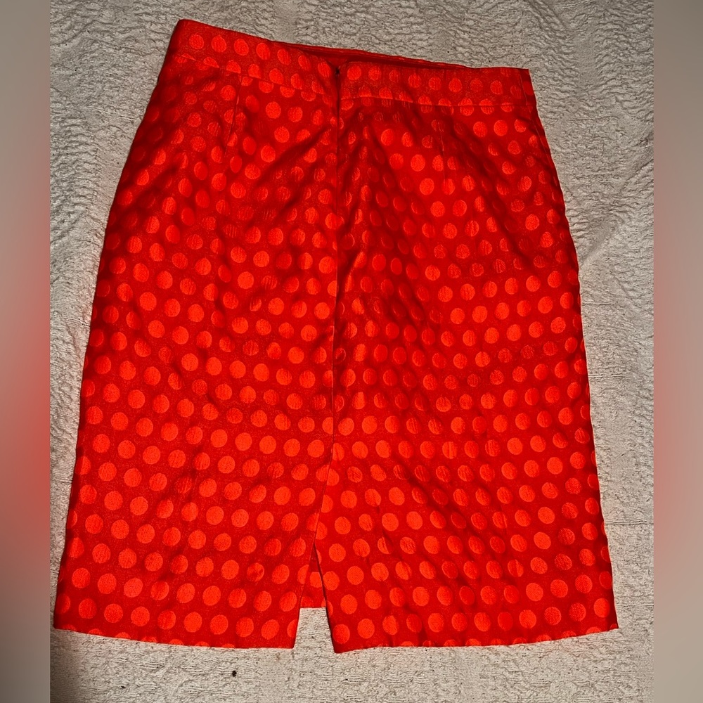 J. Crew Pencil Skirt in Polka Dot Bright Pink